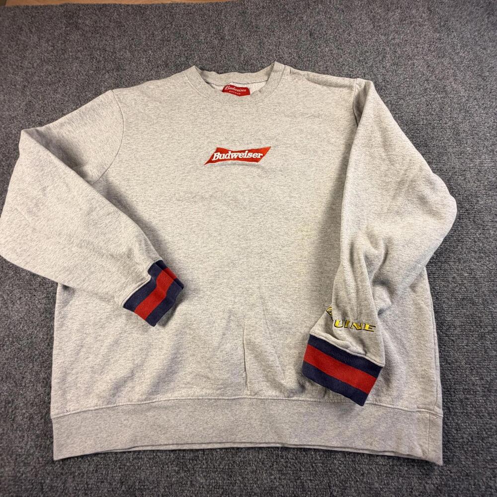 Budweiser PACSUN Grey‎ Crewneck Sweatshirt Size Large #1424